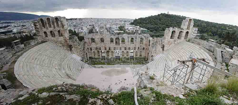 37 - Grecia - Atenas - La Acropolis - Odeon de Herodes Atico - panoramica